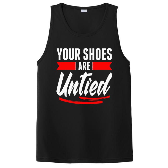 Cute Your Shoes Are Untied April Fool's Day Prankster Joke PosiCharge Competitor Tank