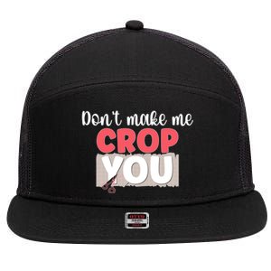 Crop You Scrapbook Scrapbooking Scrapbooker Gift 7 Panel Mesh Trucker Snapback Hat