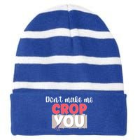 Crop You Scrapbook Scrapbooking Scrapbooker Gift Striped Beanie with Solid Band