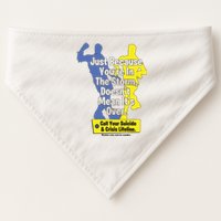 Call Your Suicide Crisis Lifeline USA-Made Doggie Bandana