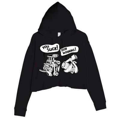 Cute You Suck! Stop Whining! Mechanical Engineering Crop Fleece Hoodie