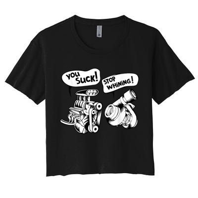 Cute You Suck! Stop Whining! Mechanical Engineering Crop Top