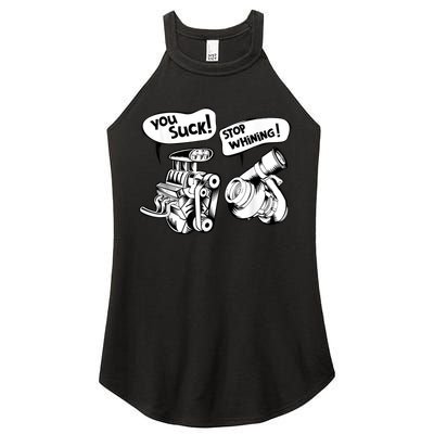 Cute You Suck! Stop Whining! Mechanical Engineering Women's Perfect Tri Rocker Tank