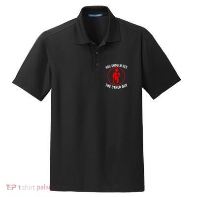 Cool You Should See The Other Guy Funny Broken Arm Joke Gift Dry Zone Grid Polo