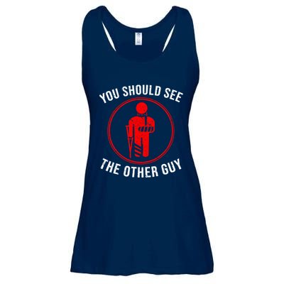 Cool You Should See The Other Guy Funny Broken Arm Joke Gift Ladies Essential Flowy Tank