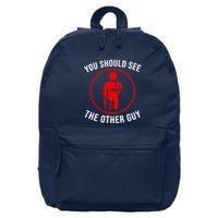 Cool You Should See The Other Guy Funny Broken Arm Joke Gift 16 in Basic Backpack