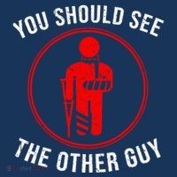 Cool You Should See The Other Guy Funny Broken Arm Joke Gift Premium T-Shirt
