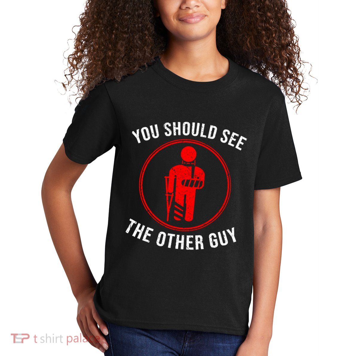 Cool You Should See The Other Guy Funny Broken Arm Joke Gift Kids T-Shirt