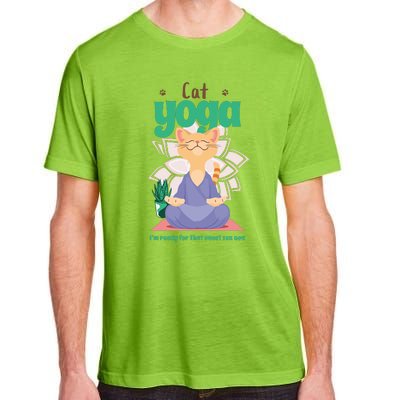 Cat Yoga Shirt Cat Lover Yoga Pose Funny Cat Funny Yoga Cute Cat Doing Yoga Adult ChromaSoft Performance T-Shirt