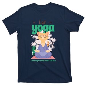 Cat Yoga Shirt Cat Lover Yoga Pose Funny Cat Funny Yoga Cute Cat Doing Yoga T-Shirt