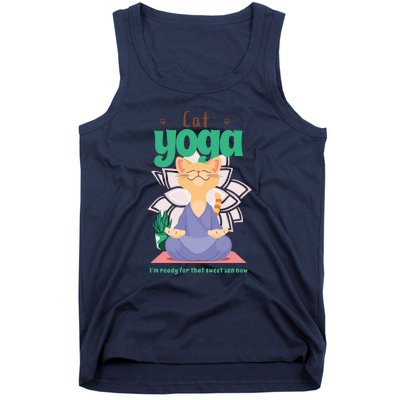 Cat Yoga Shirt Cat Lover Yoga Pose Funny Cat Funny Yoga Cute Cat Doing Yoga Tank Top