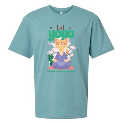 Cat Yoga Shirt Cat Lover Yoga Pose Funny Cat Funny Yoga Cute Cat Doing Yoga Sueded Cloud Jersey T-Shirt