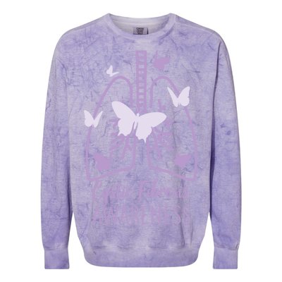 Cystic Fibrosis Awareness Butterflies Colorblast Crewneck Sweatshirt