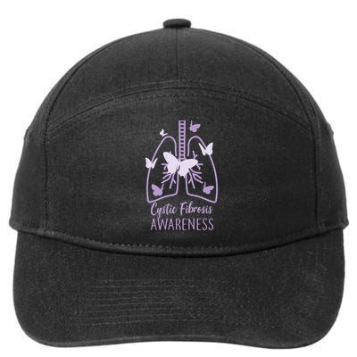 Cystic Fibrosis Awareness Butterflies 7-Panel Snapback Hat