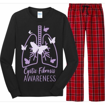 Cystic Fibrosis Awareness Butterflies Long Sleeve Pajama Set