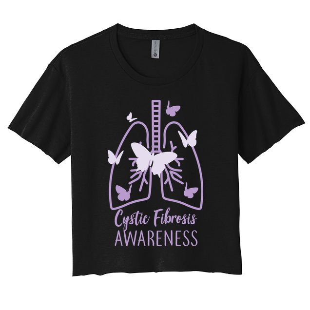 Cystic Fibrosis Awareness Butterflies Crop Top