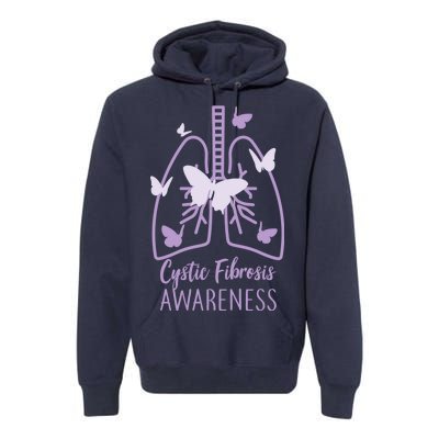 Cystic Fibrosis Awareness Butterflies Premium Hoodie