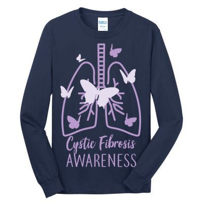 Cystic Fibrosis Awareness Butterflies Tall Long Sleeve T-Shirt