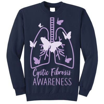 Cystic Fibrosis Awareness Butterflies Tall Sweatshirt