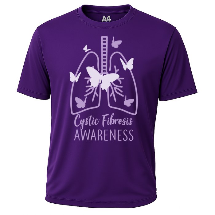 Cystic Fibrosis Awareness Butterflies Cooling Performance Crew T-Shirt