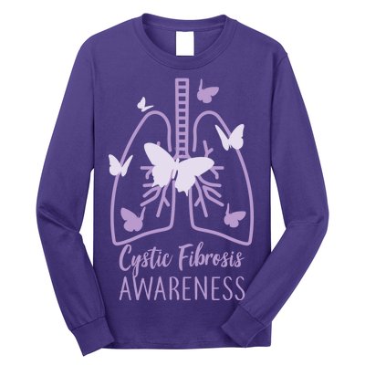 Cystic Fibrosis Awareness Butterflies Long Sleeve Shirt