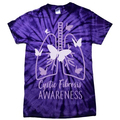 Cystic Fibrosis Awareness Butterflies Tie-Dye T-Shirt