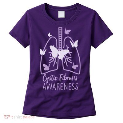 Cystic Fibrosis Awareness Butterflies Women's T-Shirt