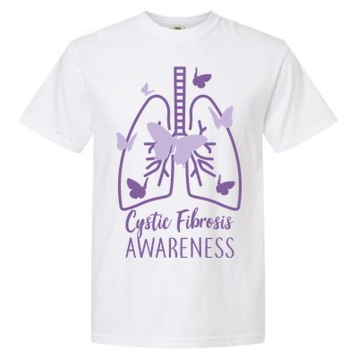 Cystic Fibrosis Awareness Butterflies Garment-Dyed Heavyweight T-Shirt