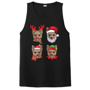 Cute Yorkshire Terrier Christmas Gift Santa Dog Gift PosiCharge Competitor Tank