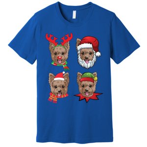 Cute Yorkshire Terrier Christmas Gift Santa Dog Gift Premium T-Shirt