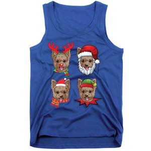 Cute Yorkshire Terrier Christmas Gift Santa Dog Gift Tank Top