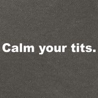 Calm Your Tits Joke Cotton Canvas Backpack