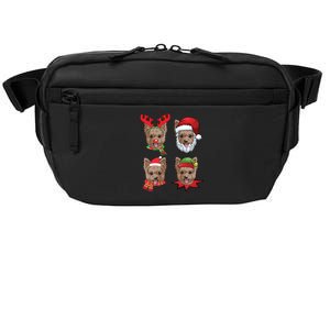 Cute Yorkshire Terrier Christmas Funny Gift Santa Dog Gift Crossbody Pack