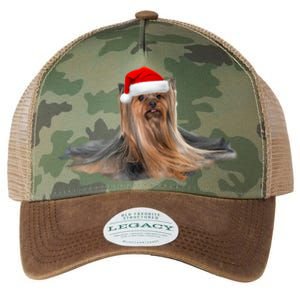 Cute Yorkshire Terrier Christmas Gift Santa Long Hair Yorkie Great Gift Legacy Tie Dye Trucker Hat