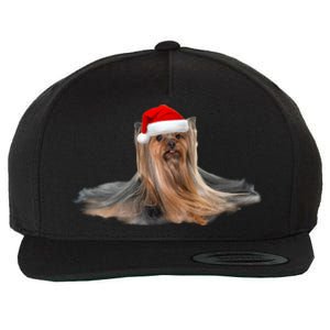 Cute Yorkshire Terrier Christmas Gift Santa Long Hair Yorkie Great Gift Wool Snapback Cap