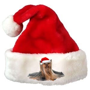 Cute Yorkshire Terrier Christmas Gift Santa Long Hair Yorkie Great Gift Premium Christmas Santa Hat