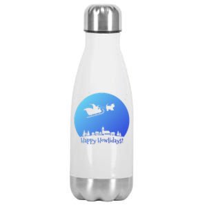 Christmas Yorkshire Terrier Dog Lovers Gift Pet Yorkie Great Gift Stainless Steel Insulated Water Bottle