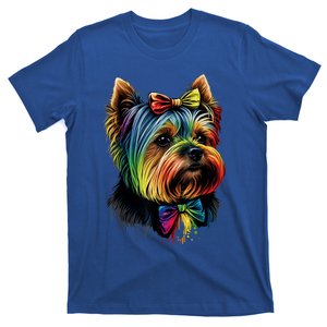 Cute Yorkshire Terrier Dog On Yorkshire Terrier Lover T-Shirt