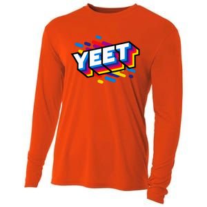 Celebration Yeet Trendy Meme Slogan Yeeting Cooling Performance Long Sleeve Crew