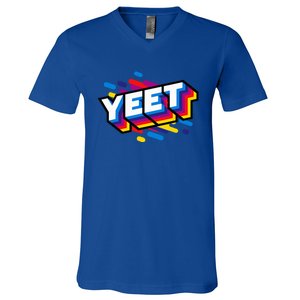 Celebration Yeet Trendy Meme Slogan Yeeting V-Neck T-Shirt