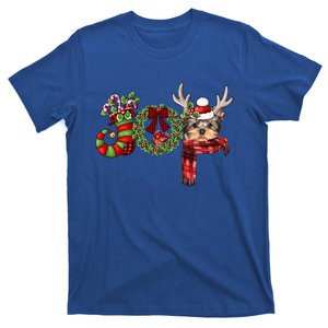 Christmas Yorkshire Terrier Joy Reindeer Xmas Funny Gift T-Shirt