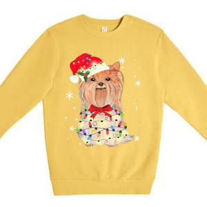 Christmas Yorkshire Terrier Gift Premium Crewneck Sweatshirt