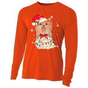 Christmas Yorkshire Terrier Gift Cooling Performance Long Sleeve Crew