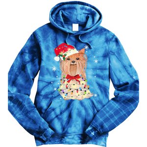 Christmas Yorkshire Terrier Gift Tie Dye Hoodie