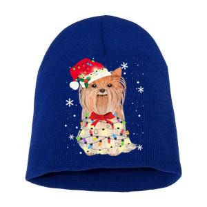 Christmas Yorkshire Terrier Gift Short Acrylic Beanie