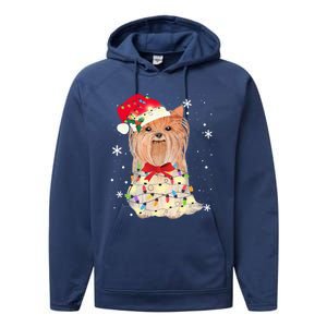 Christmas Yorkshire Terrier Gift Performance Fleece Hoodie