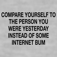Compare Yourself To The Person You Were Yesterday Instead Of Some Internet Bum Ladies PosiCharge Tri-Blend Wicking Tank