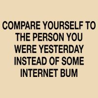 Compare Yourself To The Person You Were Yesterday Instead Of Some Internet Bum Zip Tote Bag