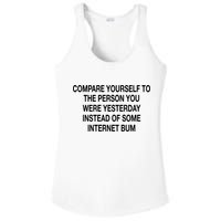Compare Yourself To The Person You Were Yesterday Instead Of Some Internet Bum Ladies PosiCharge Competitor Racerback Tank