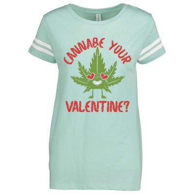 Cannabe Your Valentine 420 Cannabis Marijuana Weed Stoner Enza Ladies Jersey Football T-Shirt